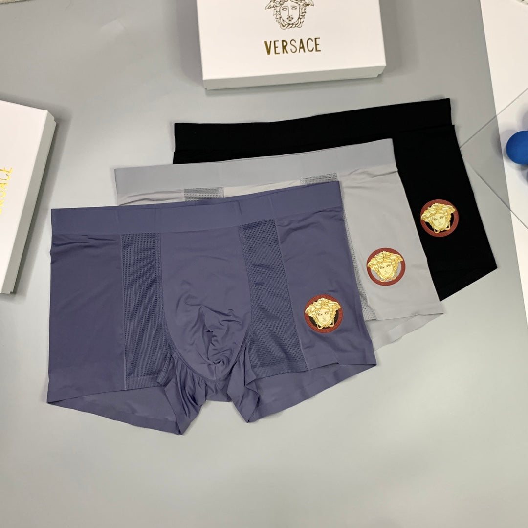 Versace gold side medallion boxer briefs - view 1