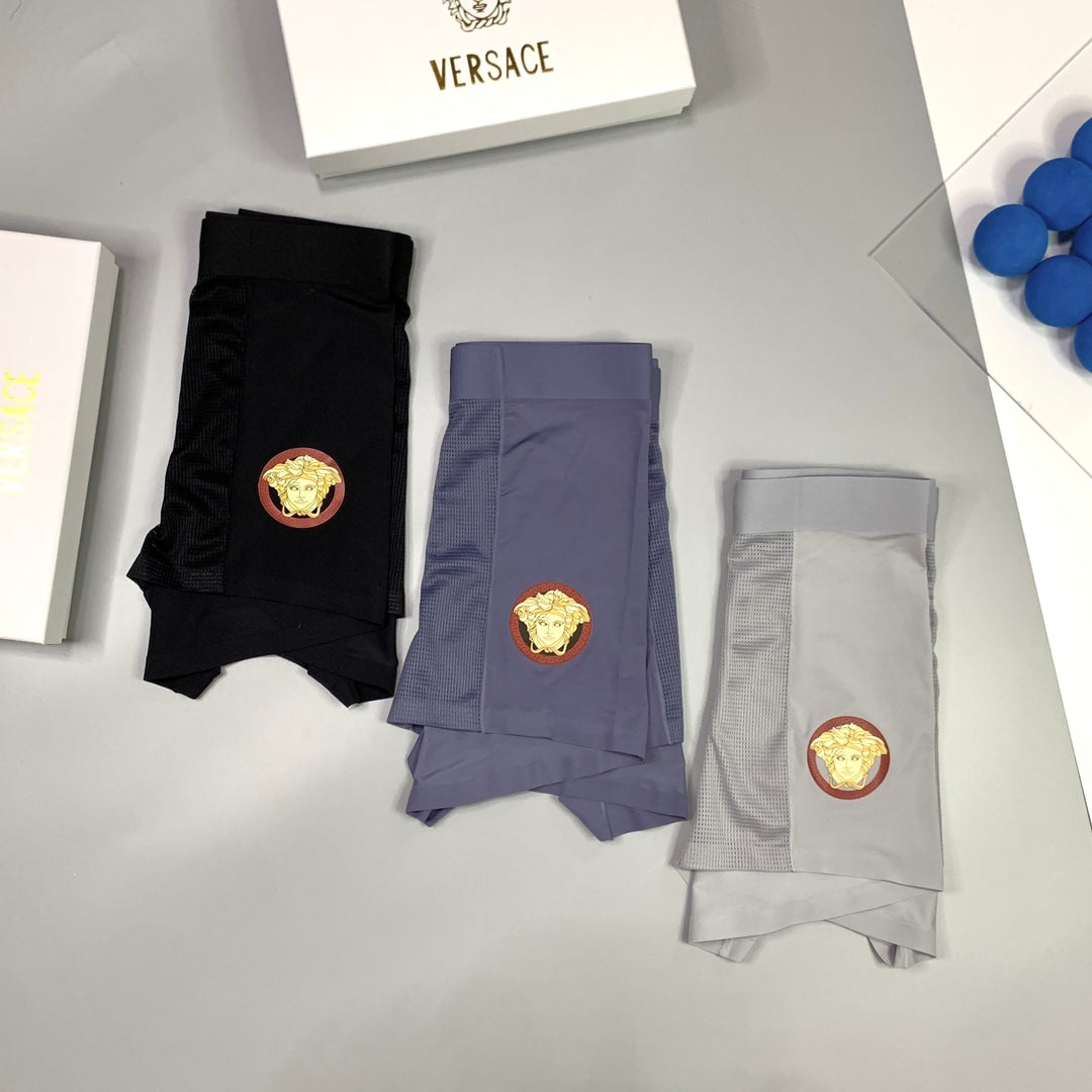 Versace gold side medallion boxer briefs - view 7