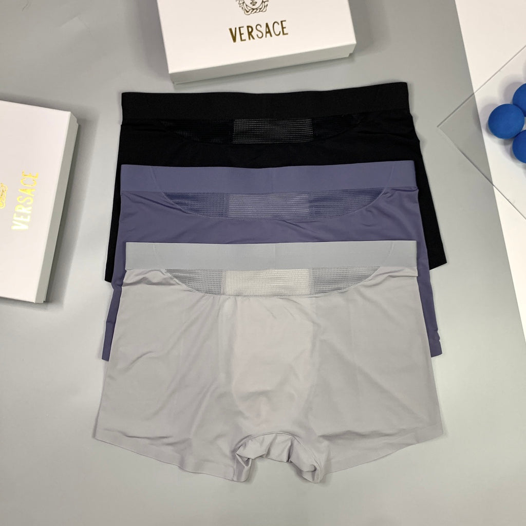 Versace gold side medallion boxer briefs - view 4