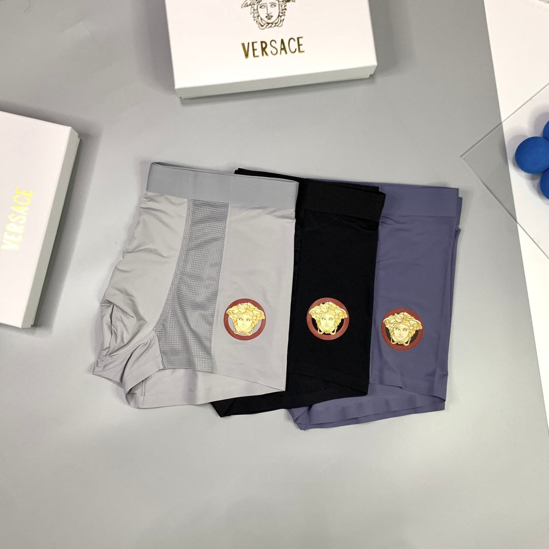 Versace gold side medallion boxer briefs - view 2