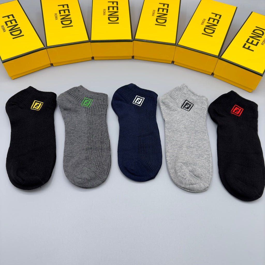 Fendi small colored ff ankle socks - view 4