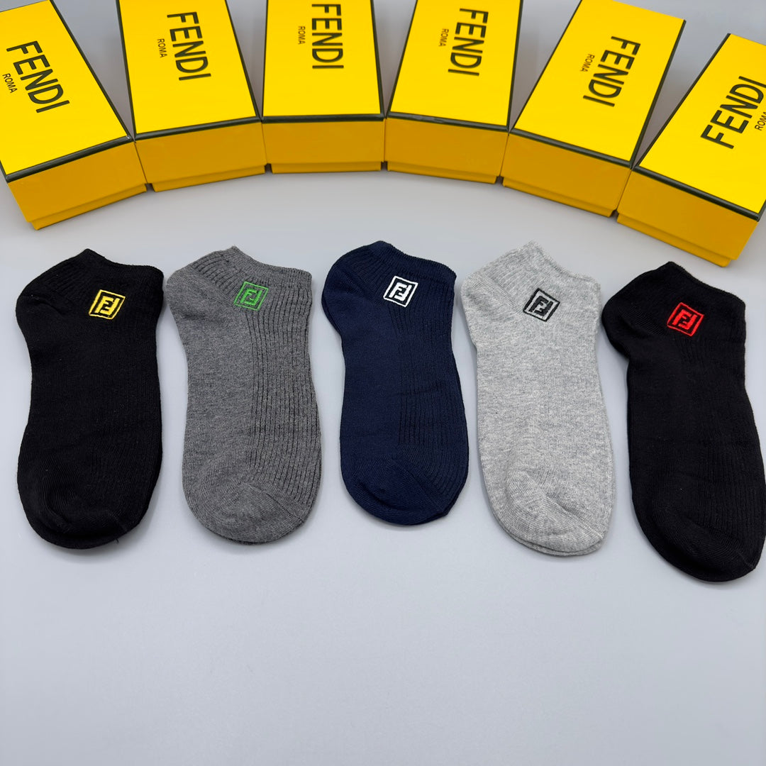 Fendi small colored ff ankle socks - view 4