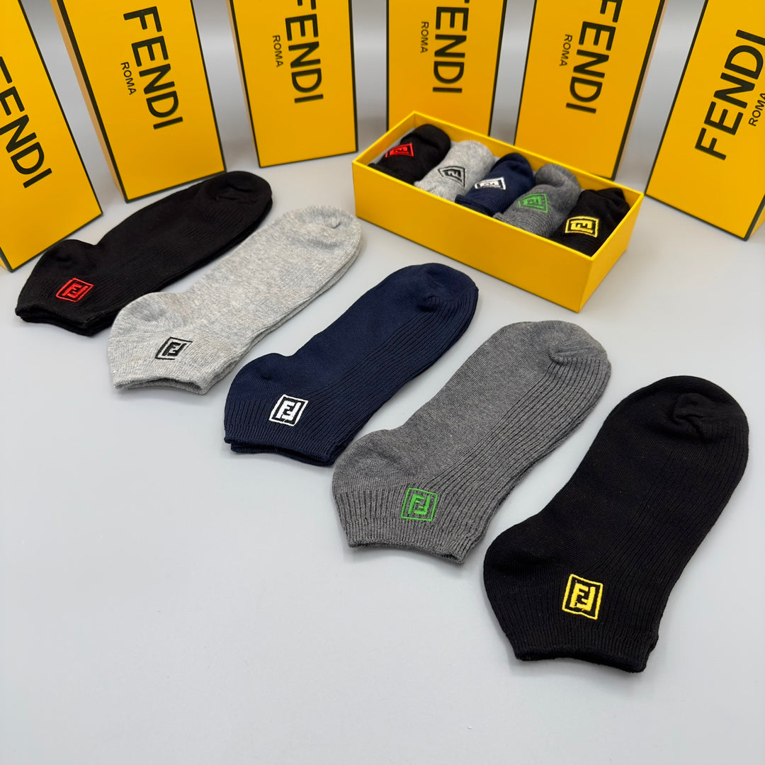 Fendi small colored ff ankle socks - view 2