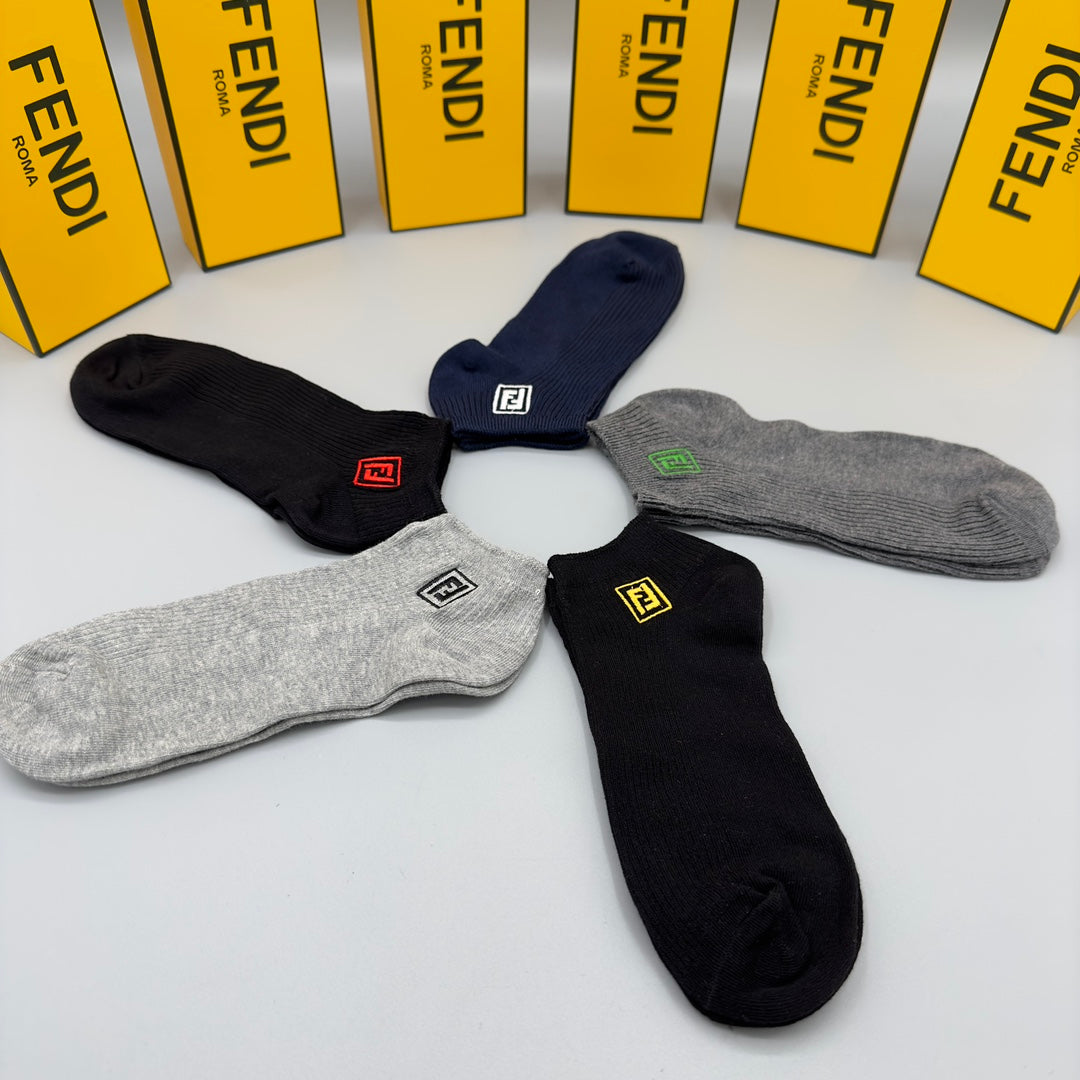 Fendi small colored ff ankle socks - view 3