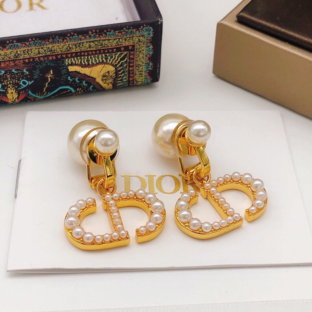 Dior Open Heart Pearl-Look Earrings - product image 2