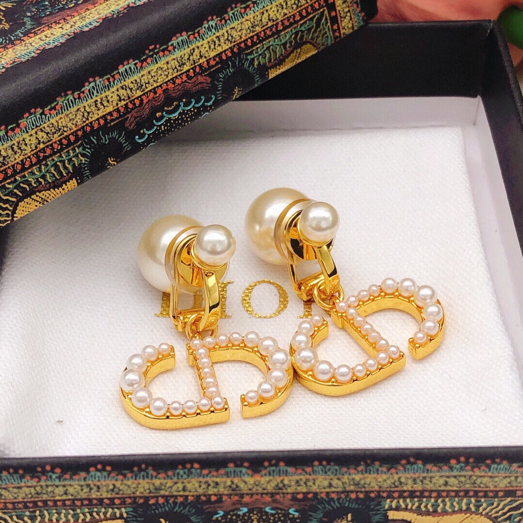 Dior Open Heart Pearl-Look Earrings - product image 3