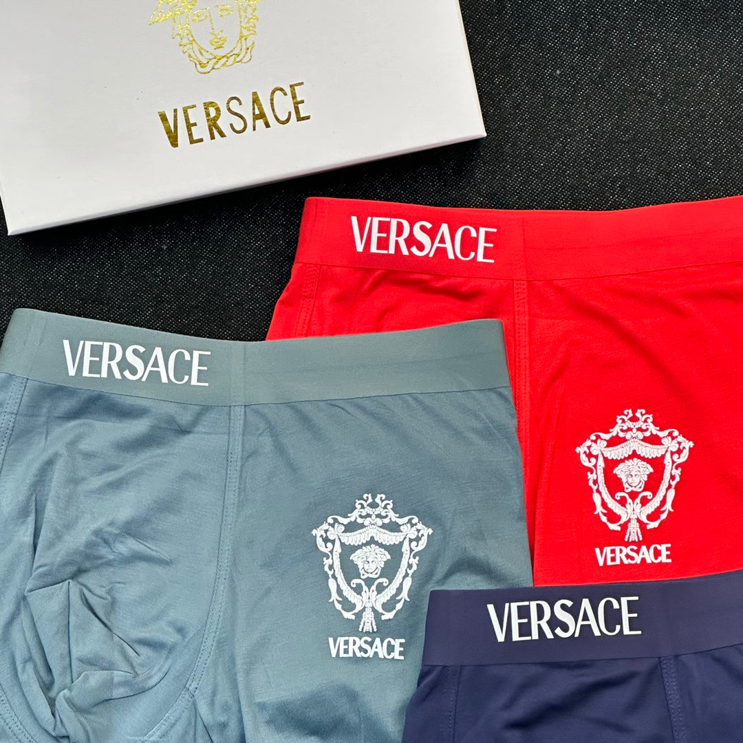 Versace white medusa wordmark boxer briefs - view 4