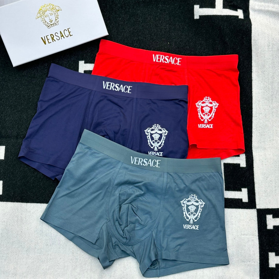 Versace white medusa wordmark boxer briefs - view 2