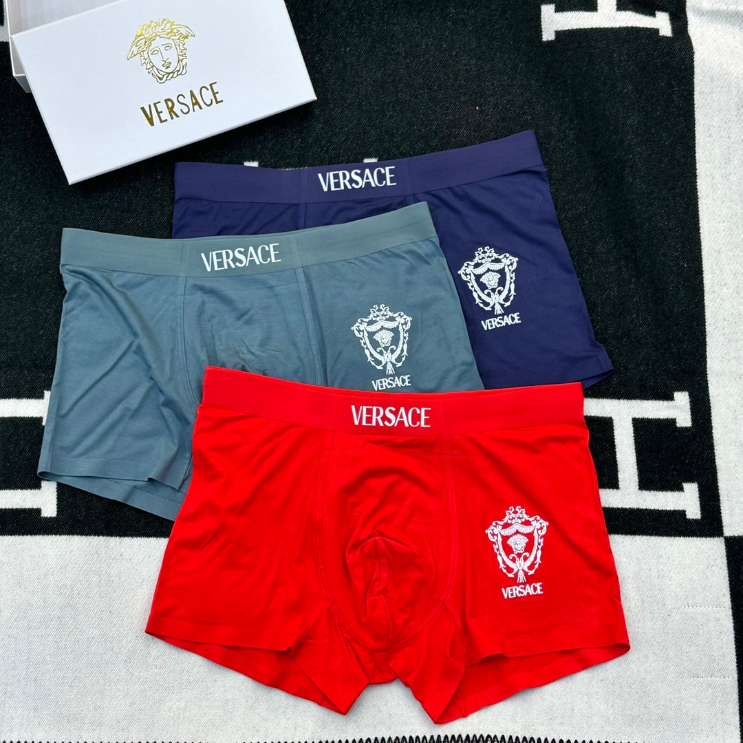 Versace white medusa wordmark boxer briefs - view 1