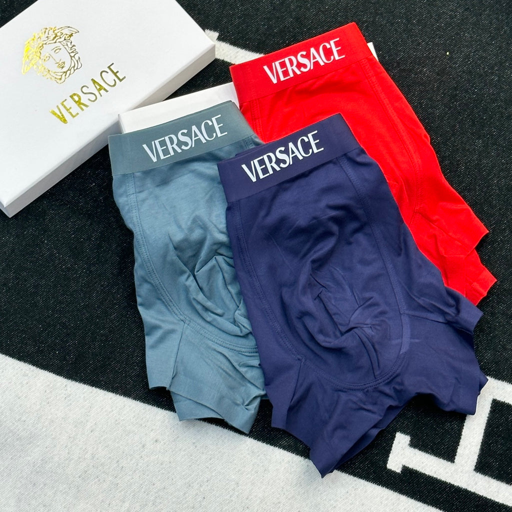 Versace white medusa wordmark boxer briefs - view 5