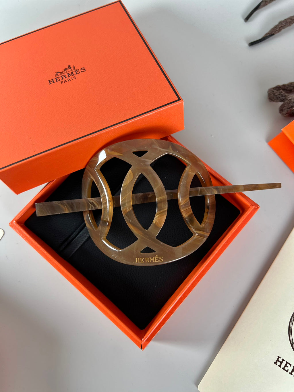 Hermès Gold-Tone H Disc Black-Cord Bracelet - album image 5