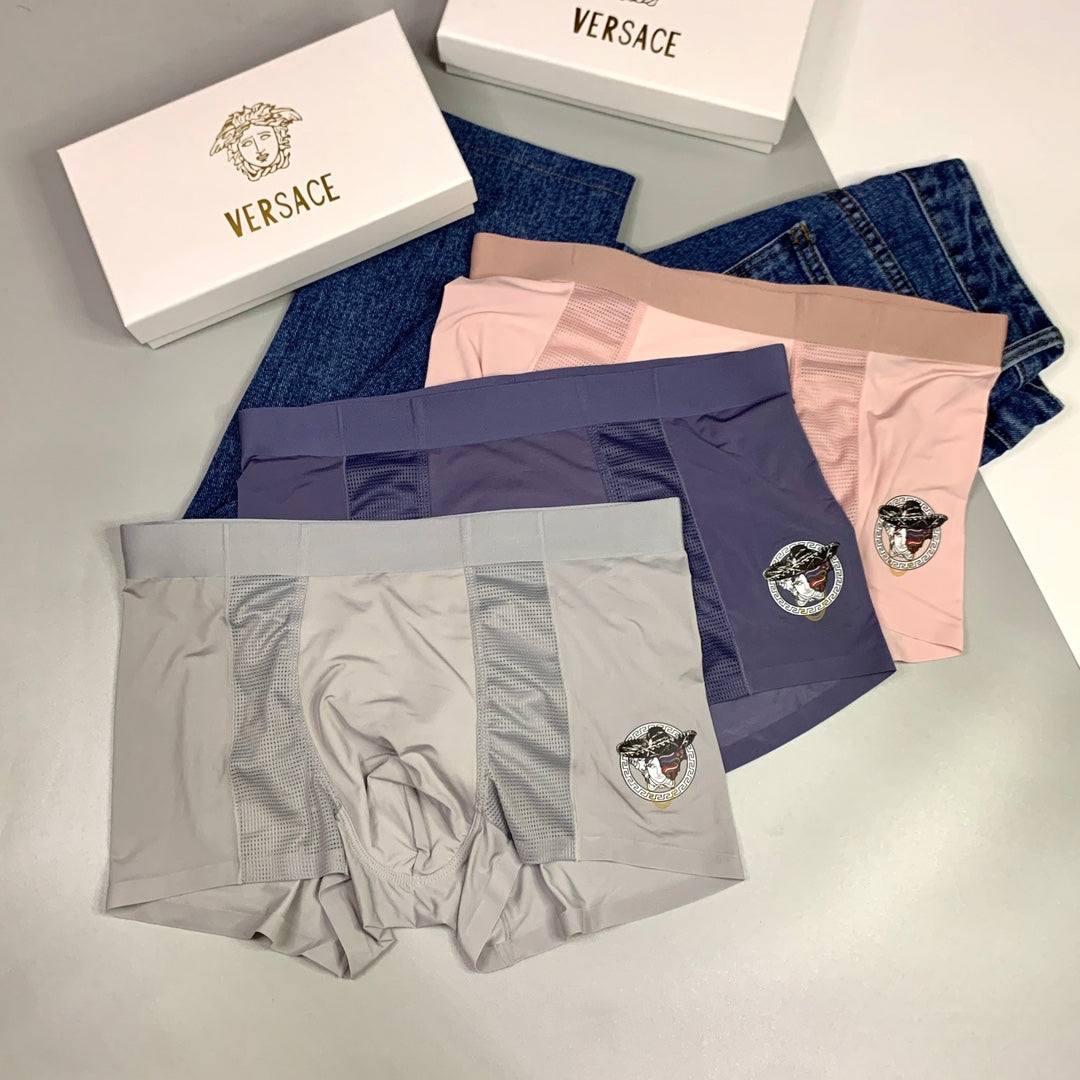 Versace small metallic medusa boxer briefs - view 1