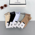 Chanel pastel cuff lettering ankle socks - view 1