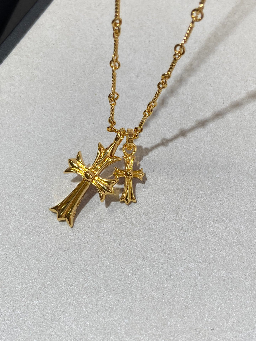 Chrome Hearts Red Accent Twin Cross Necklace - album image 9
