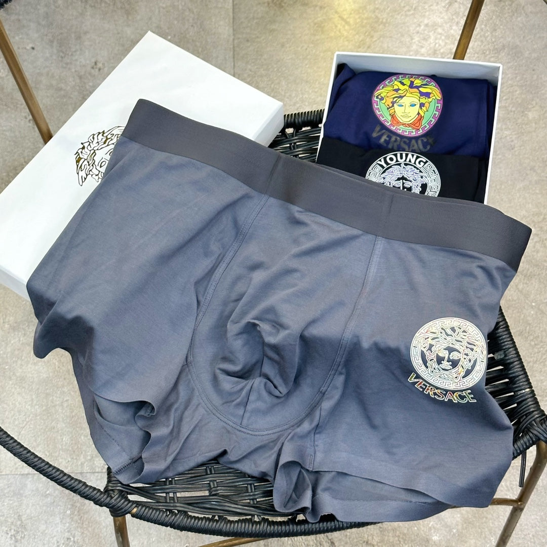 Versace white circle medusa boxer briefs - view 8