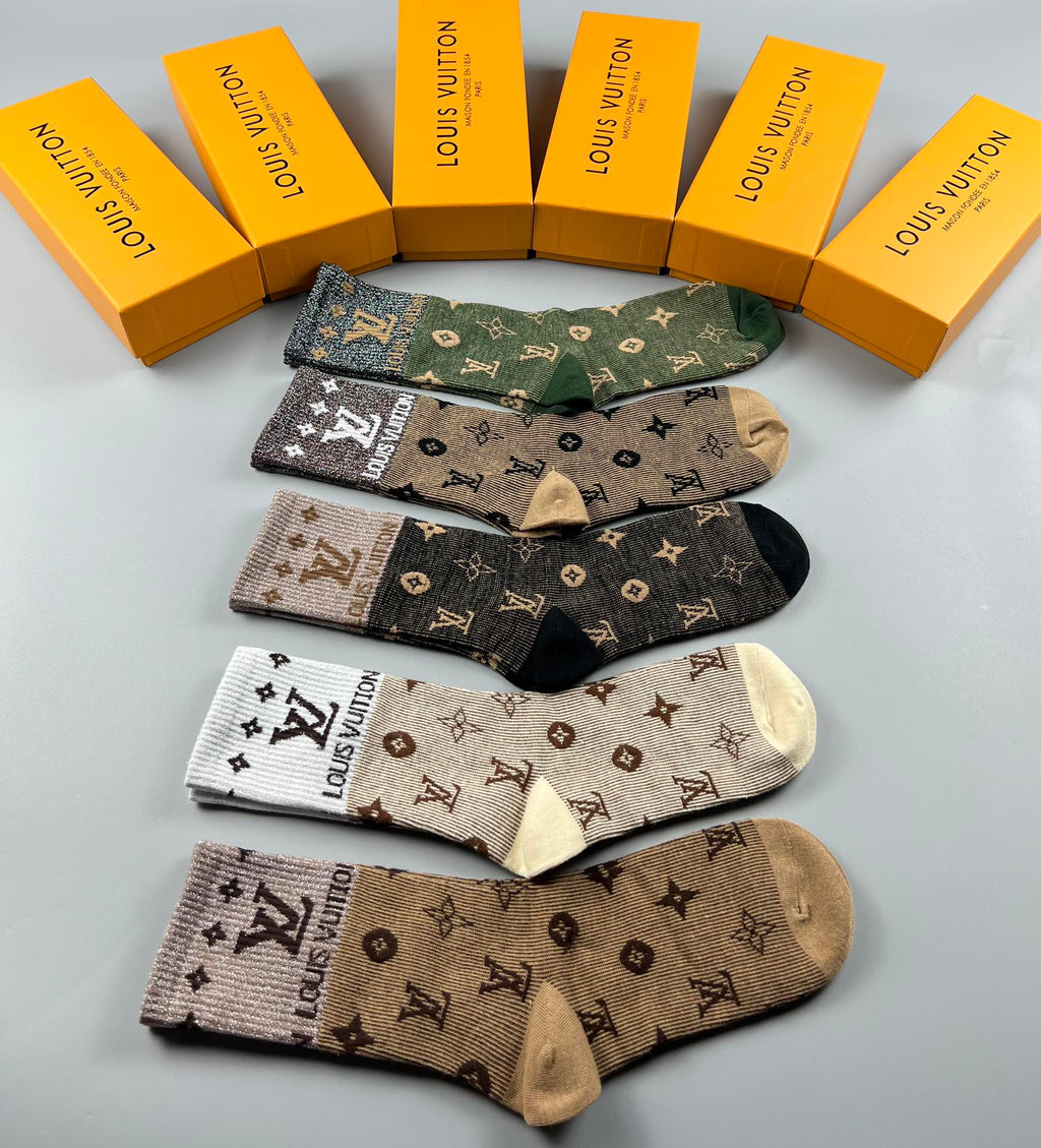 Louis Vuitton muted allover monogram crew socks, image 9