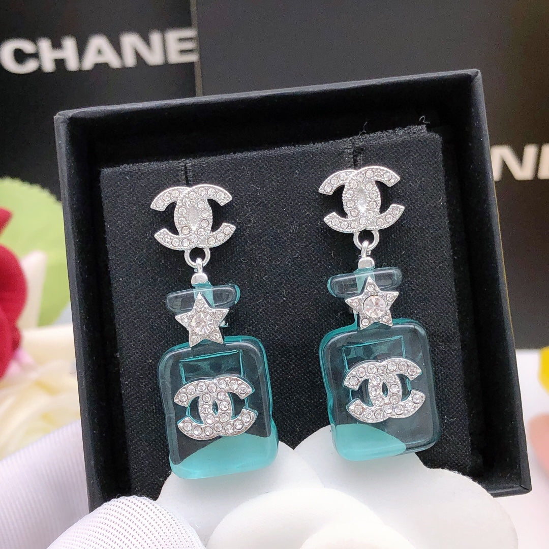 Chanel Perfume Bottle Blue Earrings - album image 5