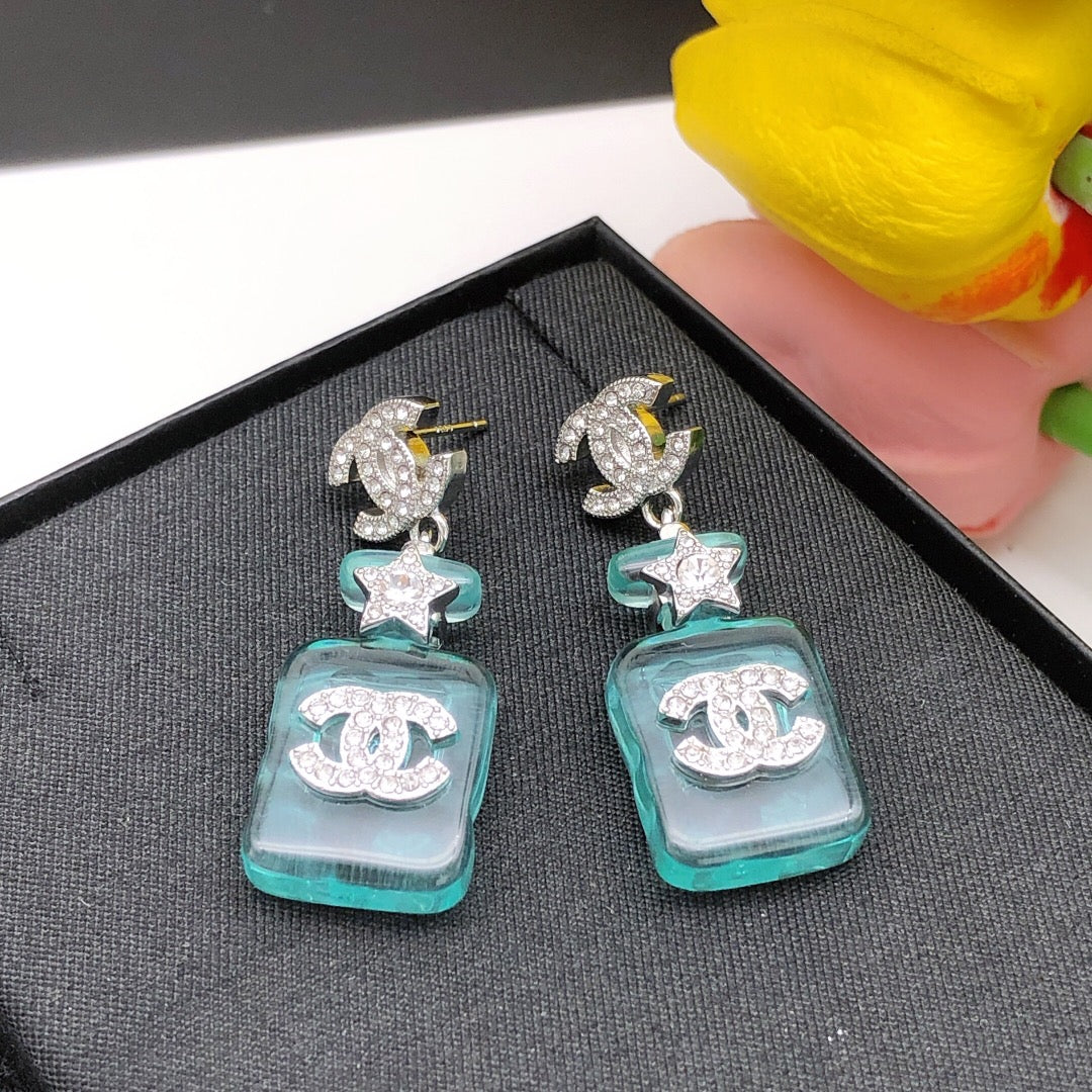 Chanel Perfume Bottle Blue Earrings - album image 8