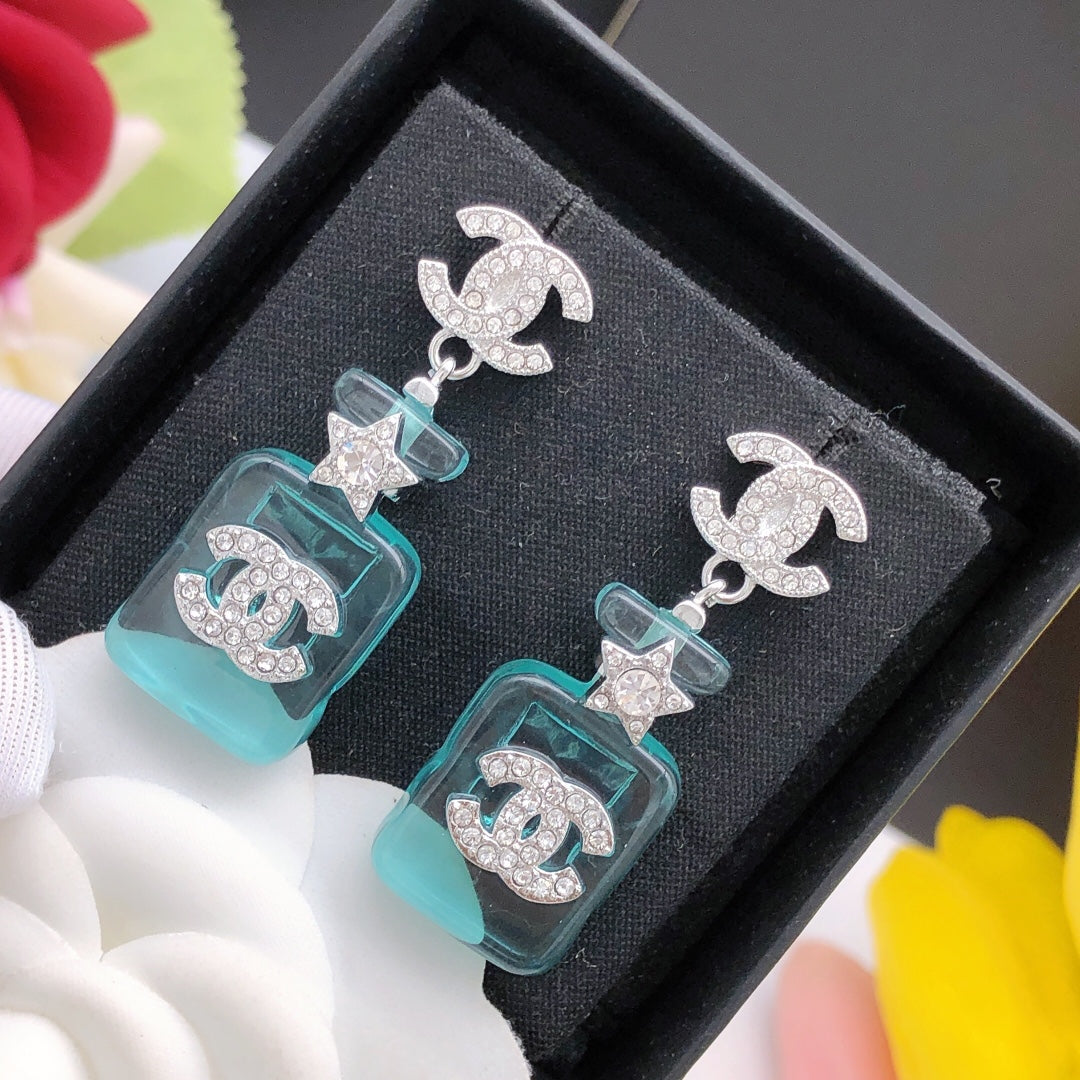 Chanel Perfume Bottle Blue Earrings - album image 6