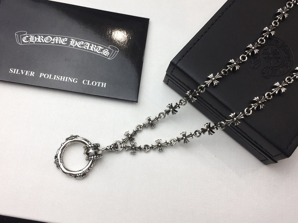 Chrome Hearts Engraved Circle Long Necklace - album image 4