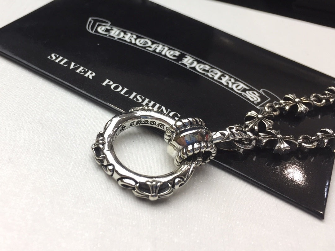 Chrome Hearts Engraved Circle Long Necklace - album image 2