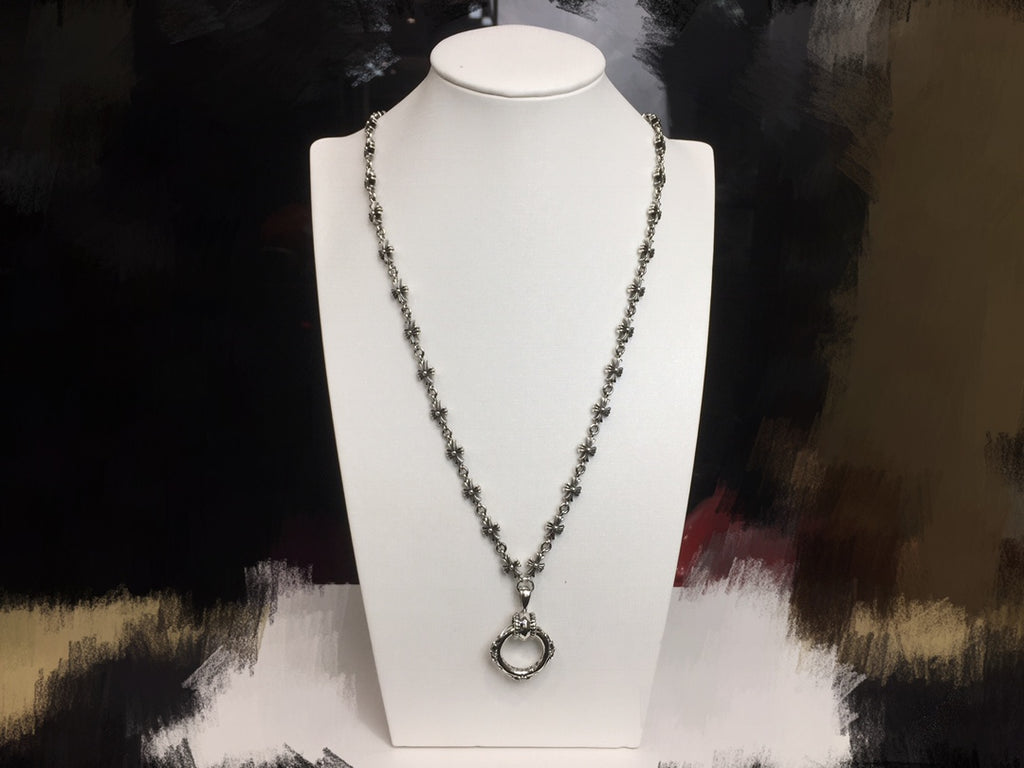 Chrome Hearts Engraved Circle Long Necklace - album image 5