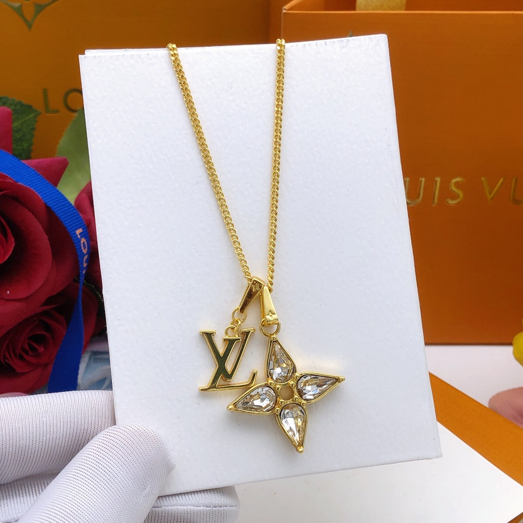 Louis Vuitton Monogram Marquise Crystal Accent Necklace - album image 1