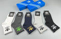 Adidas Double Trefoil Crew Socks - Boxed Set of 5 Pairs - image 1