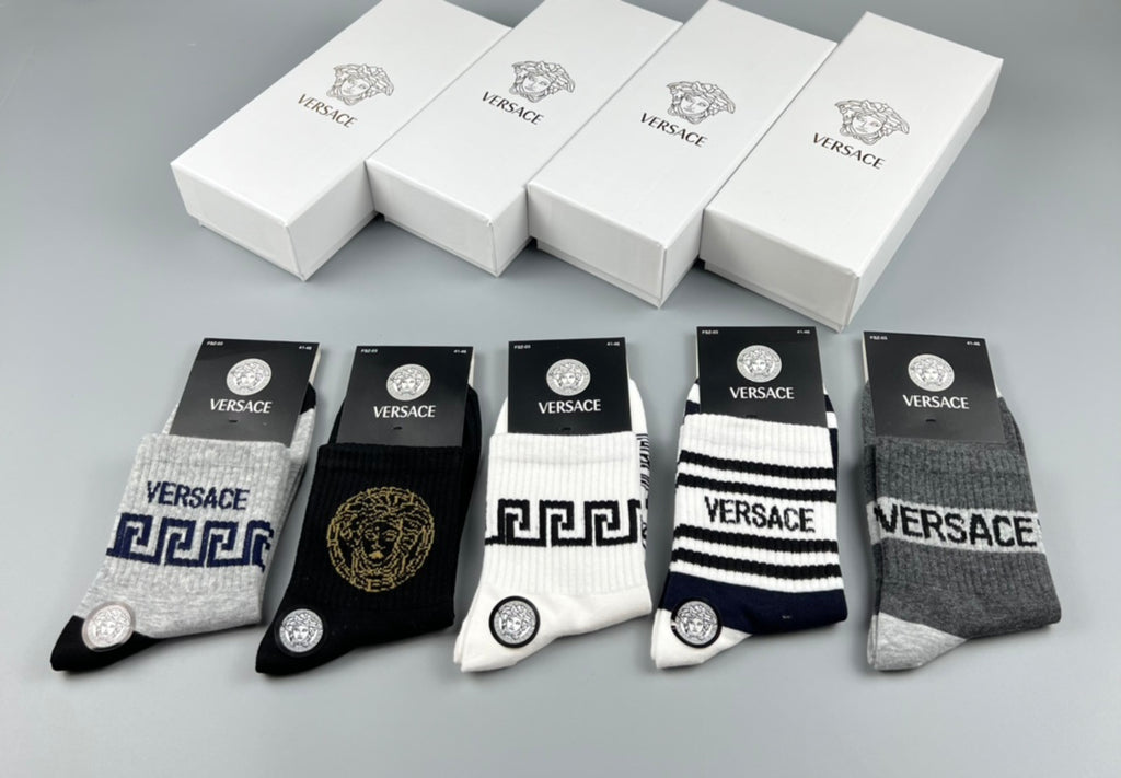 Versace mixed medusa graphics crew socks - view 6