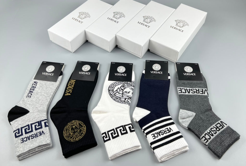 Versace mixed medusa graphics crew socks - view 3