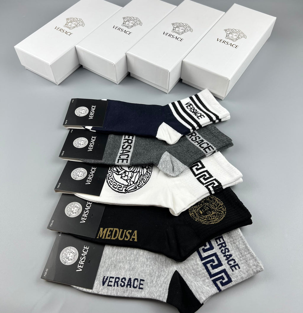 Versace mixed medusa graphics crew socks - view 8