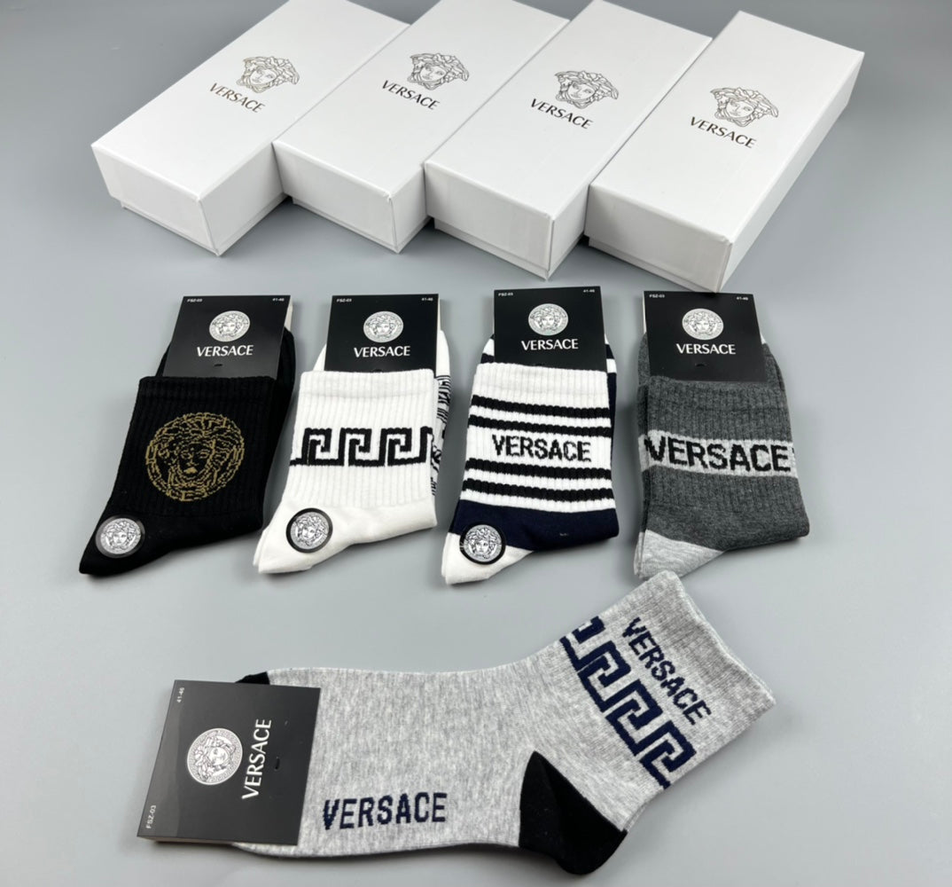 Versace mixed medusa graphics crew socks - view 7