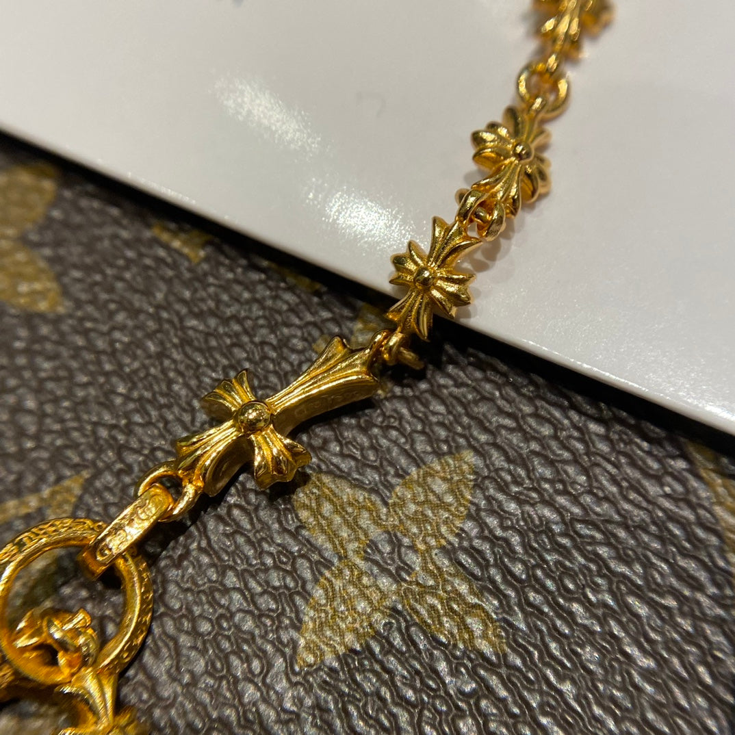Chrome Hearts Gold-Tone Adjustable Cross Chain Necklace - album image 7