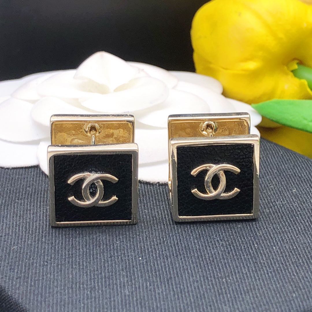 Chanel Square Leather Earrings - album image 7
