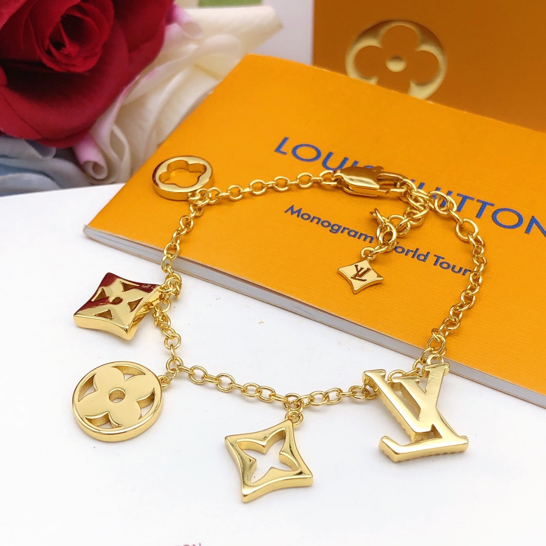 Louis Vuitton Gold-Tone Monogram Openwork Polished Bracelet - album image 2