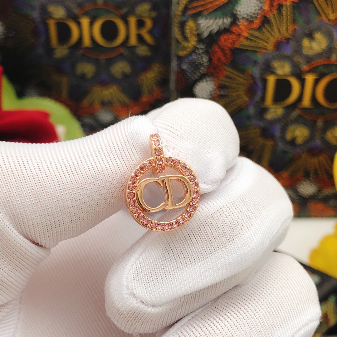 Dior Rose-Gold-Tone Round CD Stud Earrings - product image 7