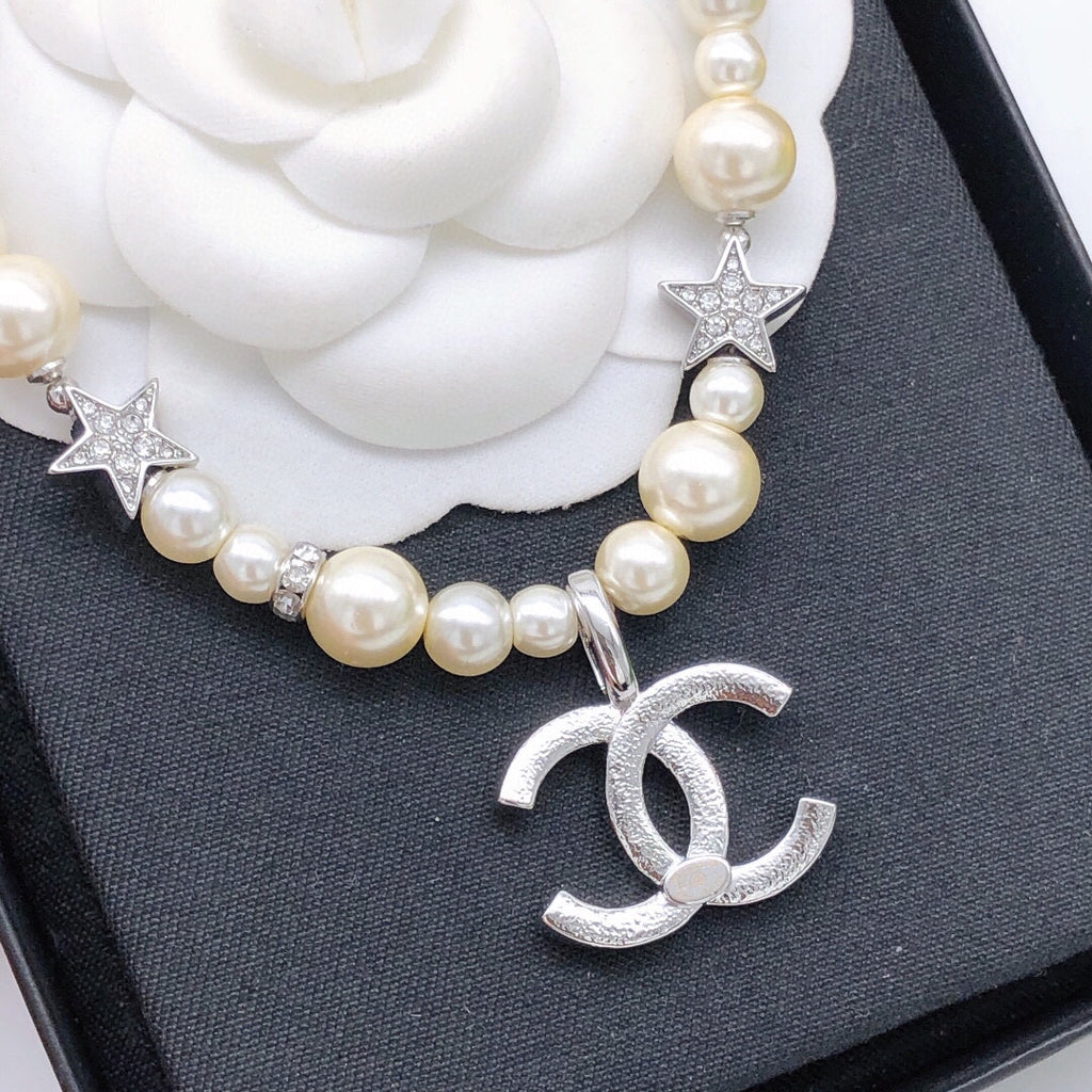Chanel Silver-Tone Star Necklace - album image 5