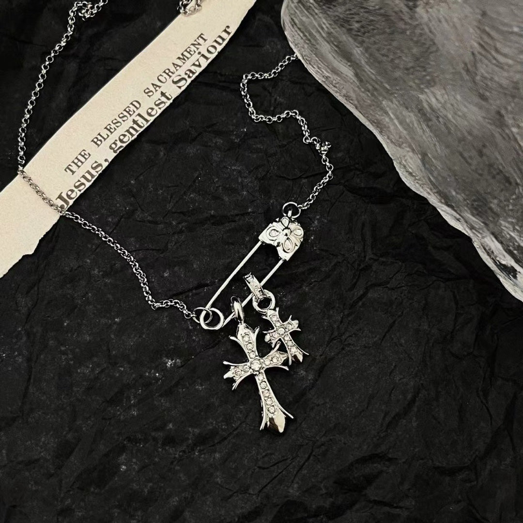 Chrome Hearts Pin and Double Cross Necklace - album image 3