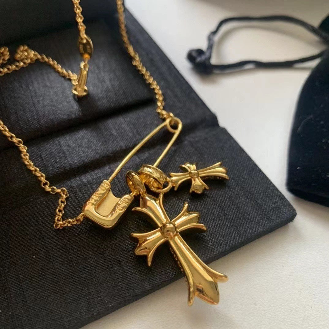 Chrome Hearts Pin and Double Cross Necklace - album image 4