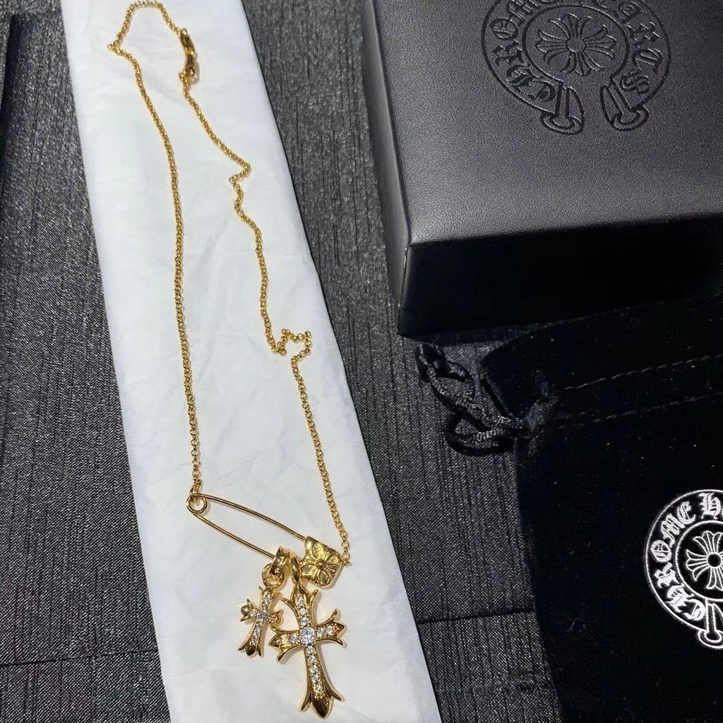 Chrome Hearts Pin and Double Cross Necklace - album image 2