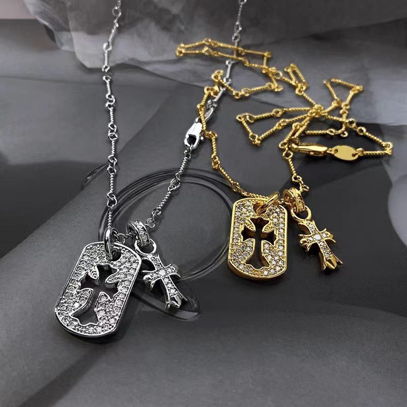 Chrome Hearts Cross Tag Charm Necklace - album image 1