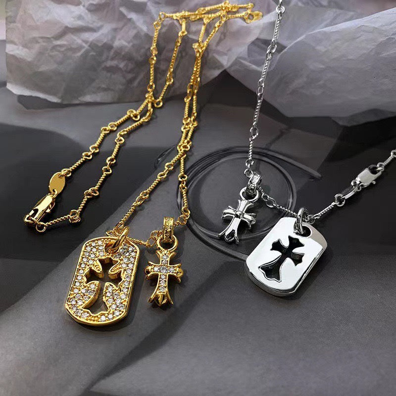 Chrome Hearts Cross Tag Charm Necklace - album image 3