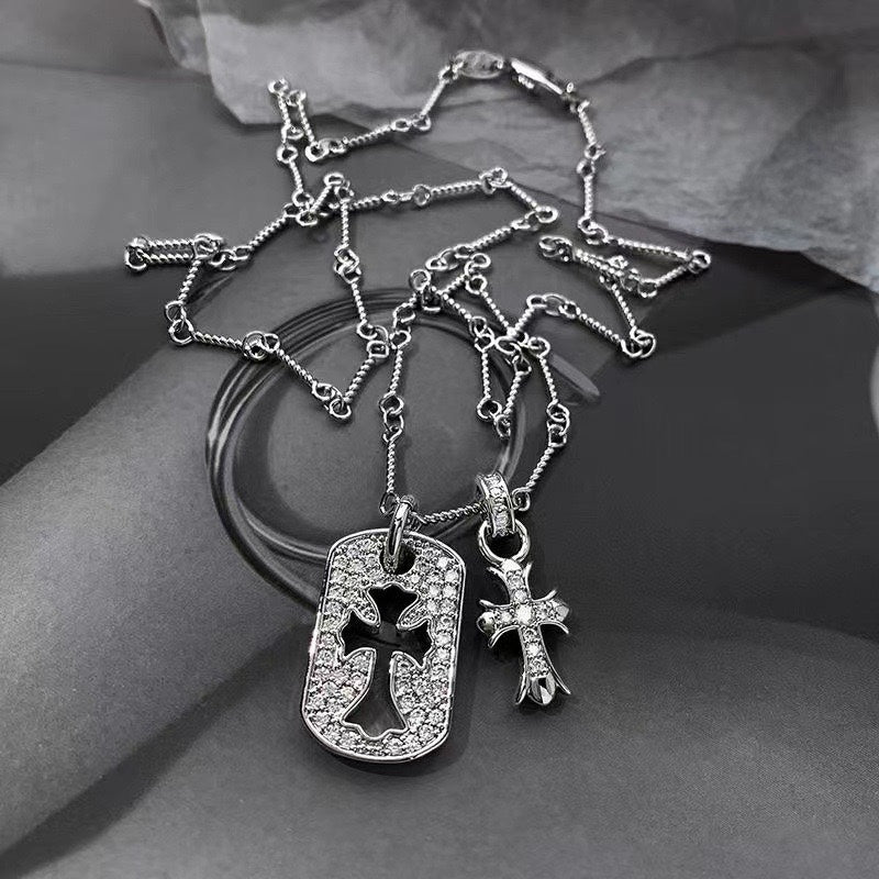 Chrome Hearts Cross Tag Charm Necklace - album image 7