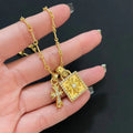 Chrome Hearts Gold-Tone Square Plaque Necklace - album image 1