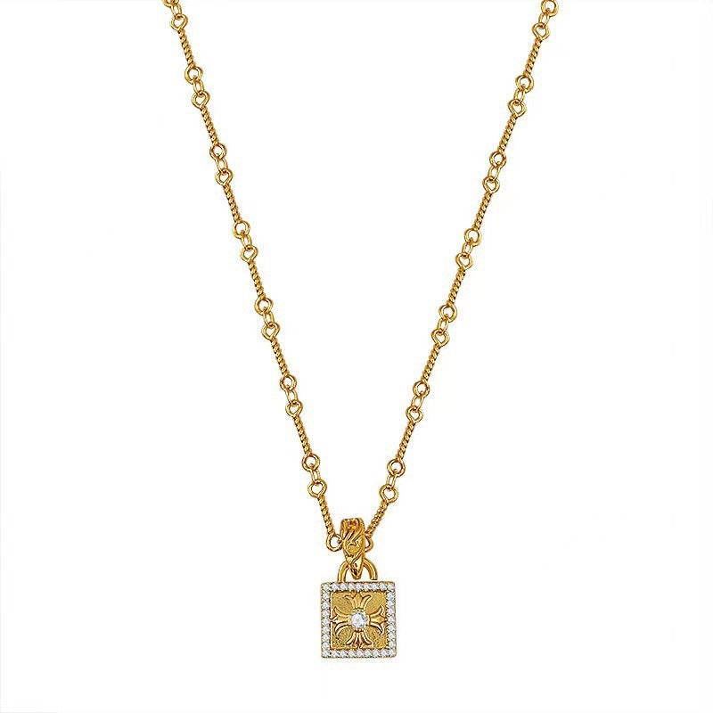 Chrome Hearts Gold-Tone Square Plaque Necklace - album image 5