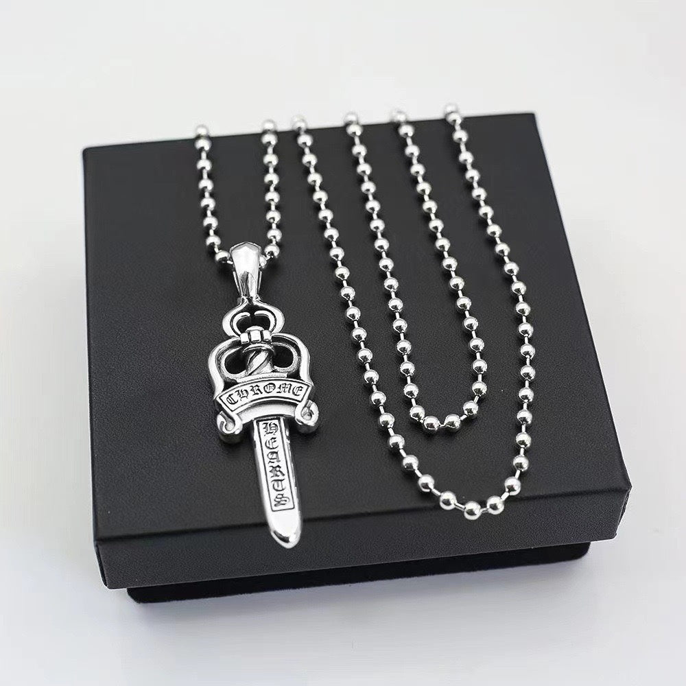 Chrome Hearts Carved Sword Pendant Necklace - album image 3