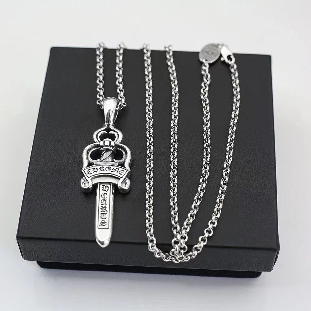 Chrome Hearts Carved Sword Pendant Necklace - album image 6