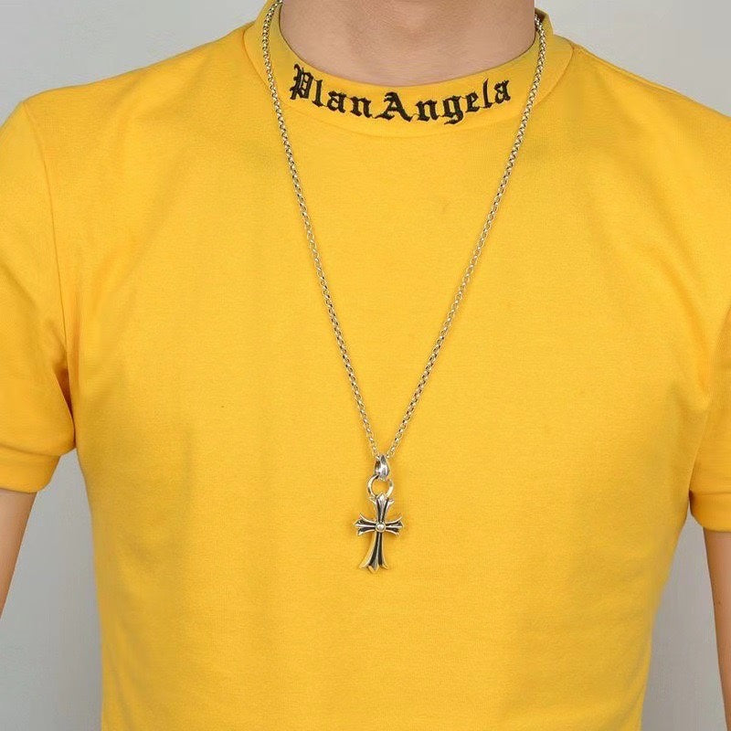 Chrome Hearts Fine Chain Flared Cross Necklace - album image 4