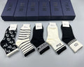 Dior mixed stripe lettering crew socks - view 1