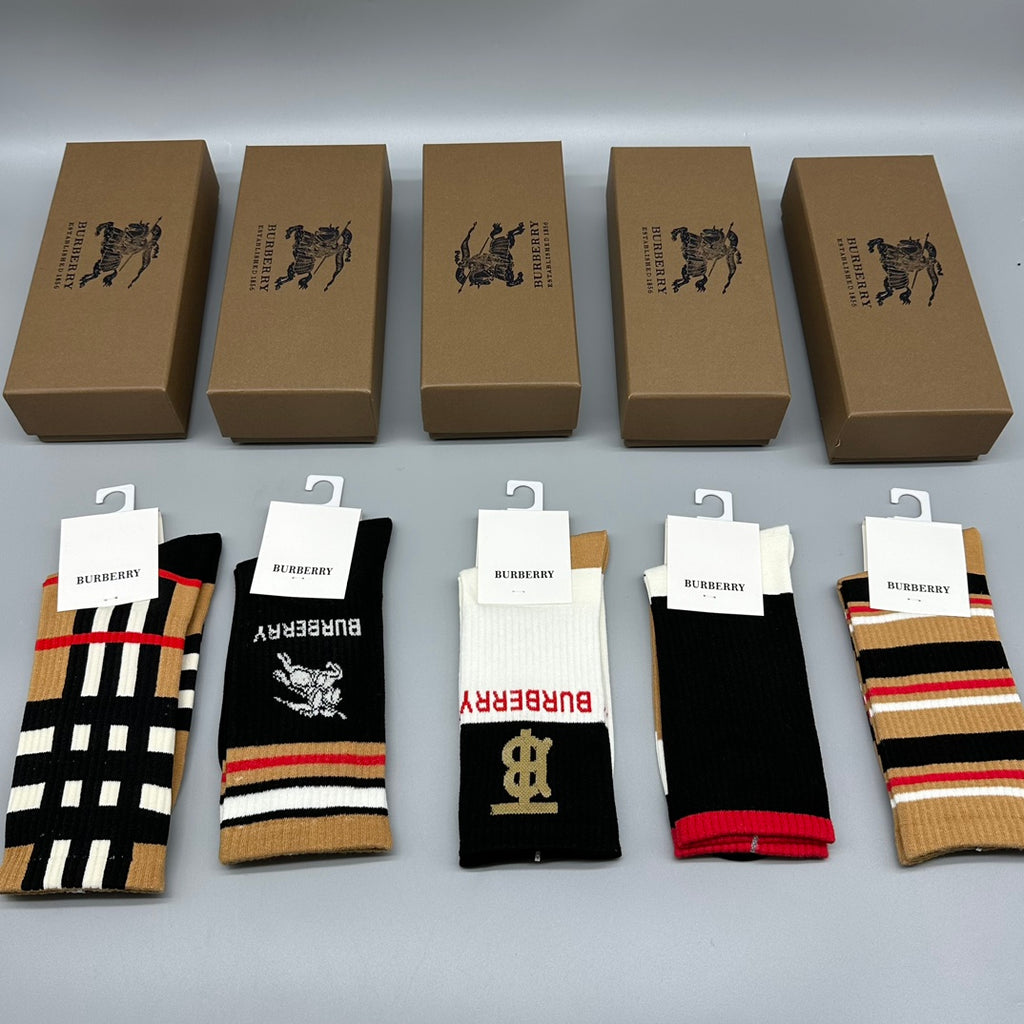 Burberry bold check mixed crew crew socks - view 9